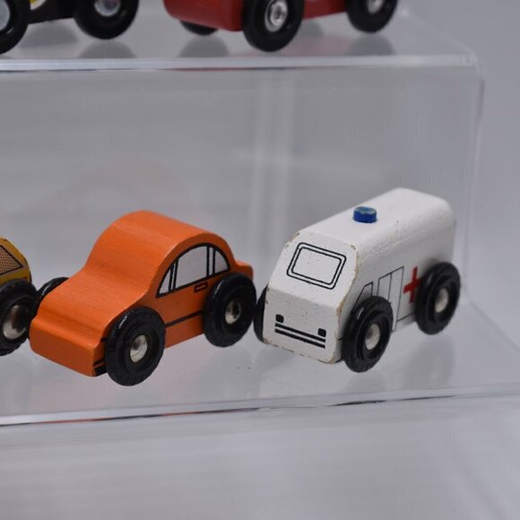 Snap-On Tools Wooden Cars Play Set Race Truck Sport Cars Police Ambulance Lot 14 - Picture 10 of 10